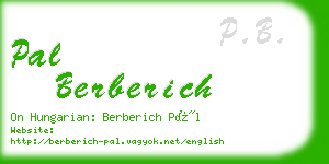 pal berberich business card